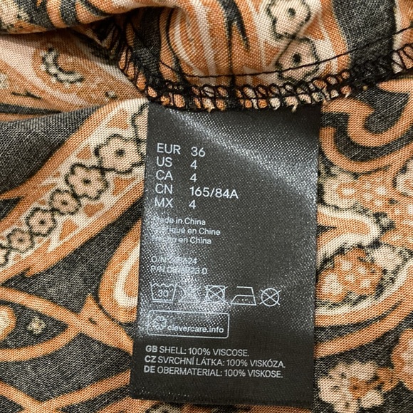 H&M Paisley Print Dress - Brown and Black - Picture 11 of 11